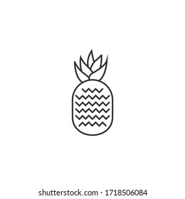 Food vegetable and fruit pineapple icon. Vector illustration.