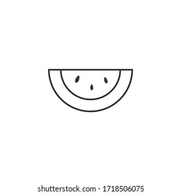 Food vegetable and fruit watermelon icon. Vector illustration.