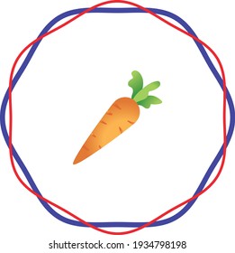 food vegetables, carrot. white background vector image