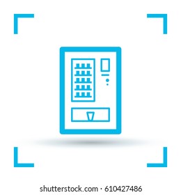food vending machine line vector icon