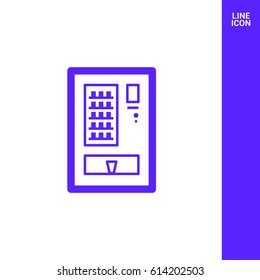 food vending machine line vector icon