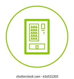 food vending machine line vector icon