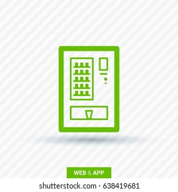 food vending machine line vector icon