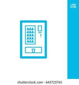 food vending machine line vector icon