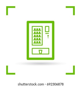 food vending machine line vector icon