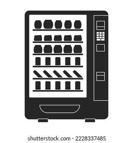 Food vending vector icon.Black vector icon isolated on white background food vending.