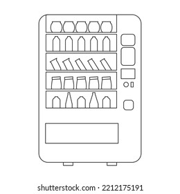 Food vending vector icon.Outline vector icon isolated on white background food vending.