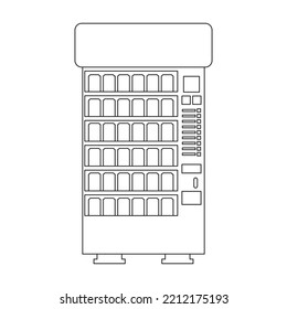 Food vending vector icon.Outline vector icon isolated on white background food vending.