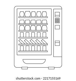 Food vending vector icon.Outline vector icon isolated on white background food vending.