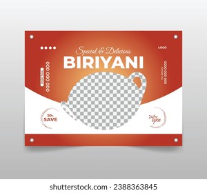 food vinyl banner design template