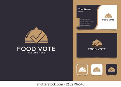 food vote logo design and business card