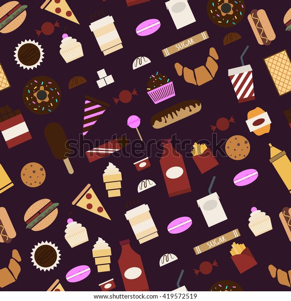 Food Wallpaper のベクター画像素材 ロイヤリティフリー