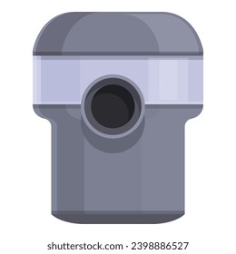 Food waste disposer pipe icon cartoon vector. Color basket meal. Paper sort box