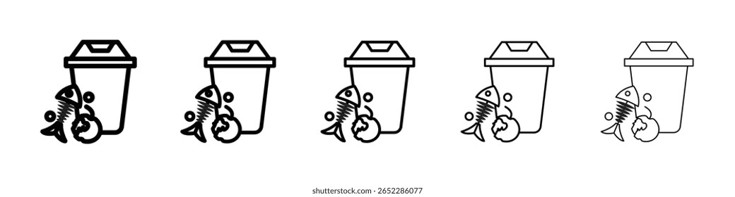 Food waste icon filled flat sign concept for web design.