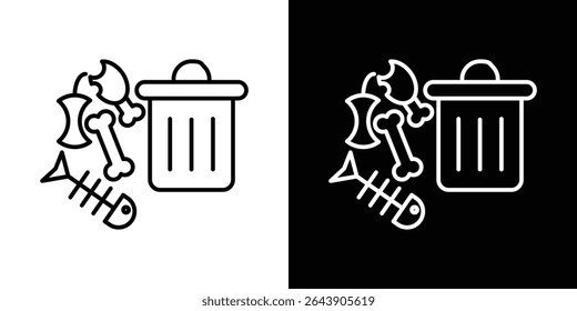 Food waste icon symbol concept for graphic design, Website, UI. EPS
