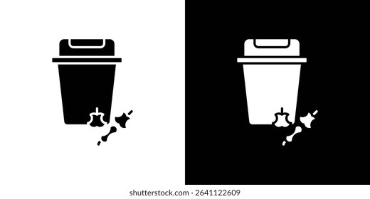 Food waste icon symbols. Vector illustration.