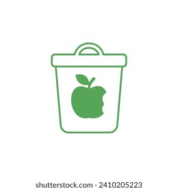 food waste icon with a trash bin