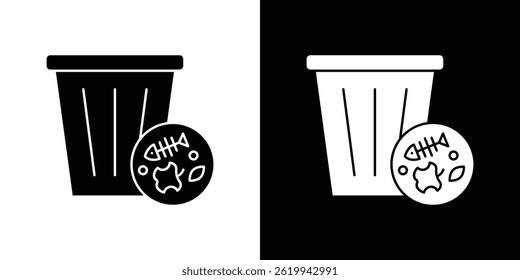 Food waste icon vector, solid logo illustration, pictogram