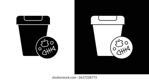Food waste icon vector, solid illustration, pictogram