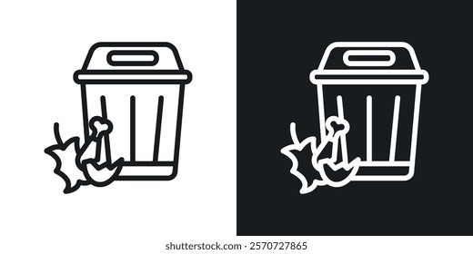 Food waste icons set vectors on white background.