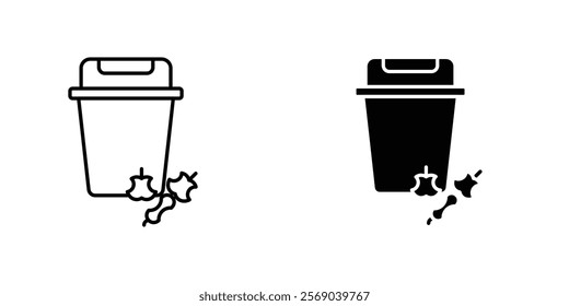 Food waste icons vector graphic pack