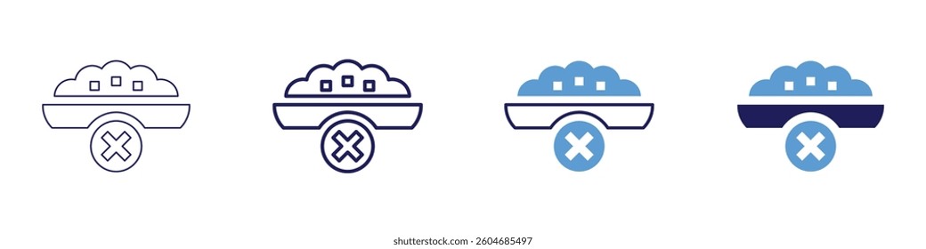 Food waste solutions icon in 4 different styles. Thin Line, Line, Bold Line, Duotone. Duotone style. Editable stroke.