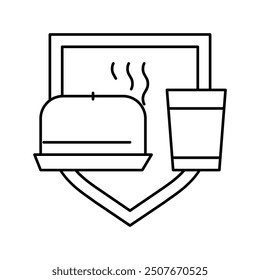 food and water security social problem line icon vector. food and water security social problem sign. isolated contour symbol black illustration