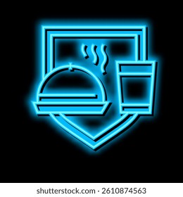 food and water security social problem neon light sign vector. food and water security social problem illustration