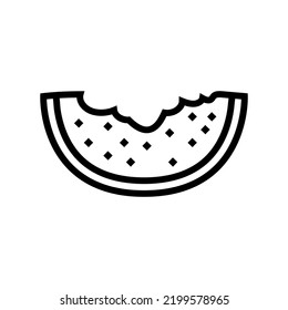 food watermelon line icon vector. food watermelon sign. isolated contour symbol black illustration