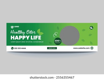 food web banner and cover design template