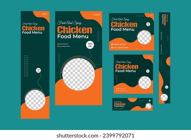 food web banner design template vactor 