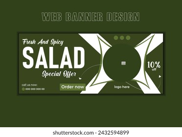 vector de plantilla de diseño de banner web de alimentos.