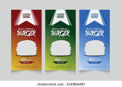 Food Web Banner Post Template set
