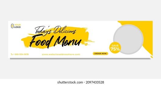 Food web banner social media post. Food flyer template. today menu, delicious food flyer. 