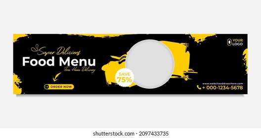 Food web banner social media post. Food flyer template. today menu, delicious food flyer. 