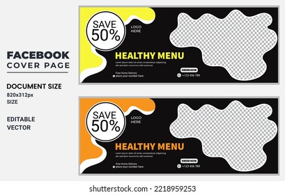 Plantilla de banner web de comida, diseño de banner web, banner corporativo