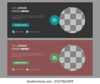 Food web banner template design 
