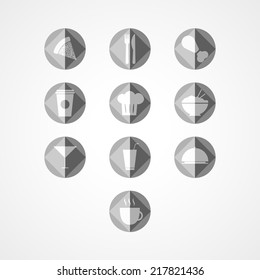 Food  web icon on white background