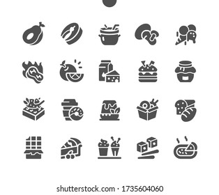 Food Well-crafted Pixel Perfect Vector Solid Icons 30 2x Grid for Web Graphics and Apps. Simple Minimal Pictogram