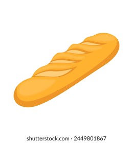 Food wheat bread cartoon vector isolated illustration