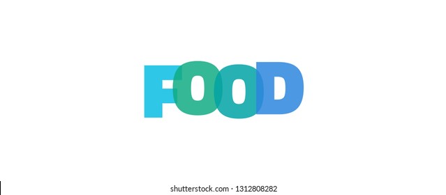 Food Word Concept Food On White Stock Vector (royalty Free) 1312808282 