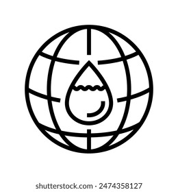 food world day line icon vector. food world day sign. isolated contour symbol black illustration