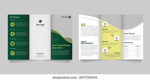 Food, Yoga, Medicare, Health, Corporate Business Trifold Brochure Design Template