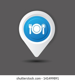 Food zone sign,vector