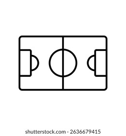foodball soccer field icon vector illustration, symbol, design logo template pictogram, for ui or ux isolated on white for mobile app, editable