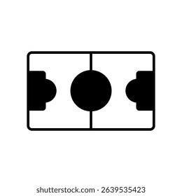 foodball soccer field icon vector illustration, symbol, design logo template pictogram, for ui or ux isolated on white for mobile app, editable