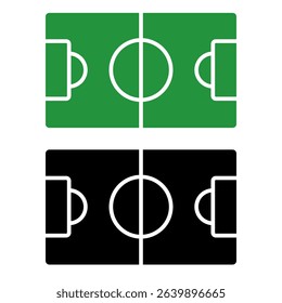 foodball soccer field icon vector illustration, symbol, design logo template pictogram, for ui or ux isolated on white for mobile app, editable