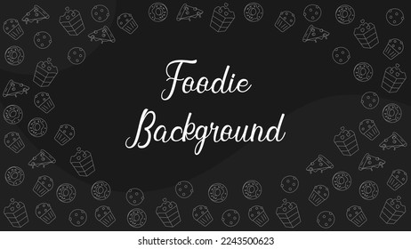  foodie background illustration line art