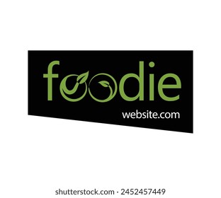 Foodie letter logo design template