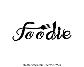 Foodie logo. vector illustration. Logo art.